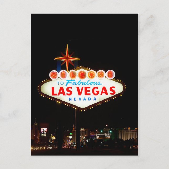 Vegas Sign up Postkarte (Vorderseite)