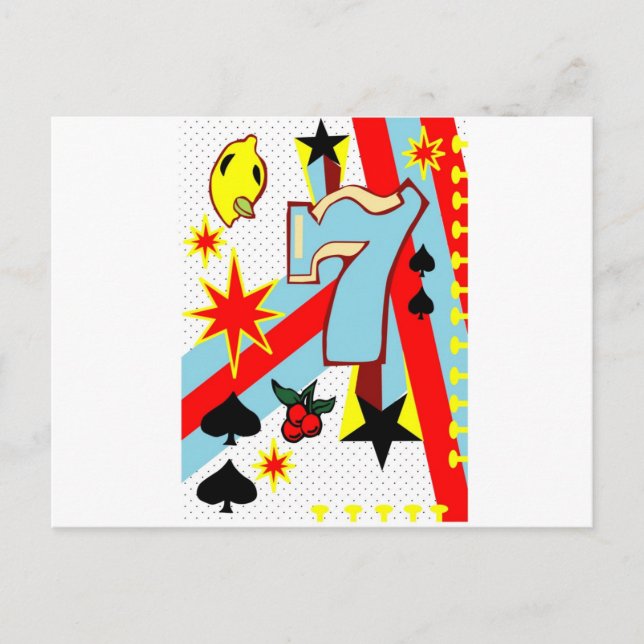 Vegas Slot Maschinen Postkarte (Vorderseite)