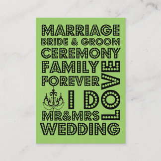 Vegas Style Wedding Invitation Card Einsteckkarten Begleitkarte