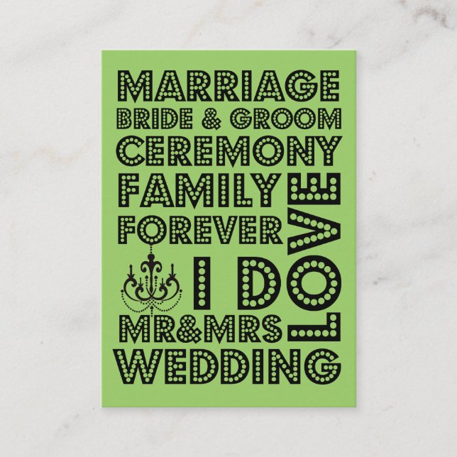 Vegas Style Wedding Invitation Card Einsteckkarten Begleitkarte (Vorderseite)