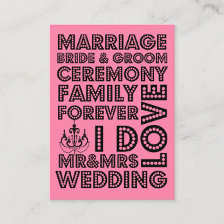 Vegas Style Wedding Invitation Card Einsteckkarten Begleitkarte