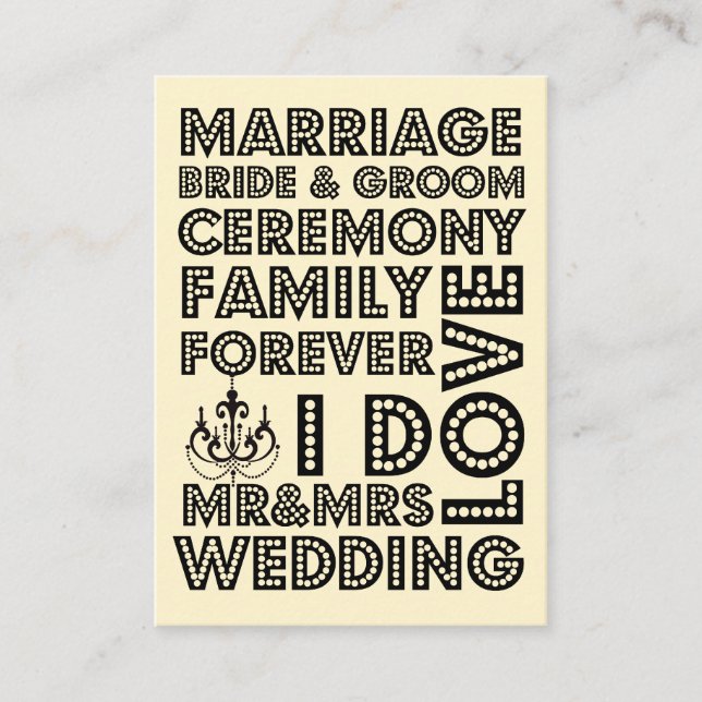 Vegas Style Wedding Invitation Card Einsteckkarten Begleitkarte (Vorderseite)