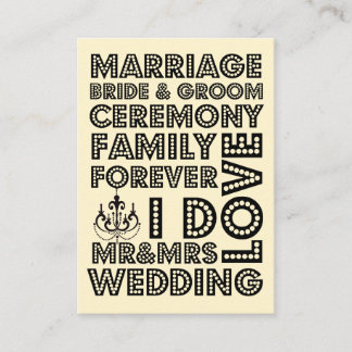 Vegas Style Wedding Invitation Card Einsteckkarten Begleitkarte