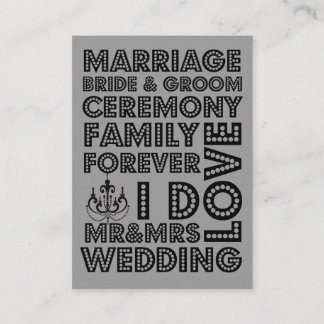Vegas Style Wedding Invitation Card Einsteckkarten Begleitkarte