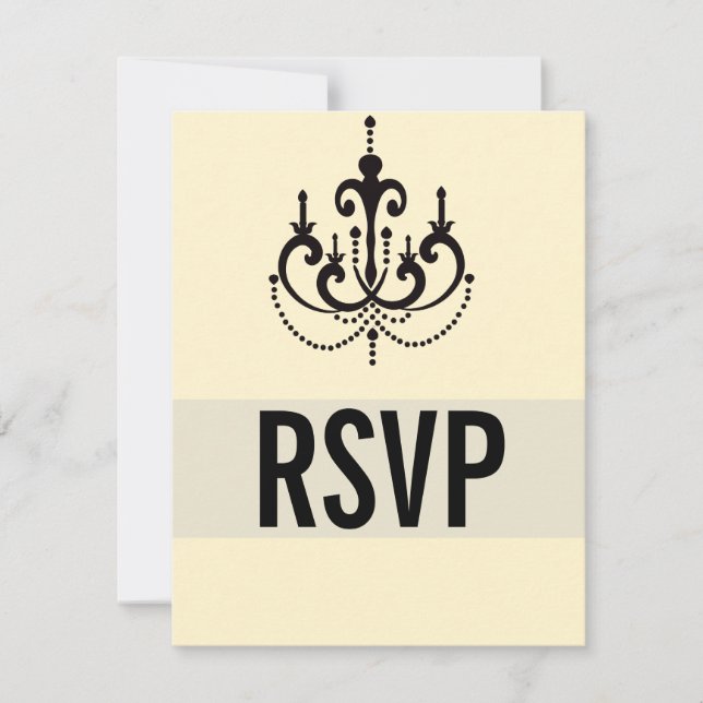 Vegas Style Wedding RSVP Cards oder Reply Cards Karte (Vorderseite)