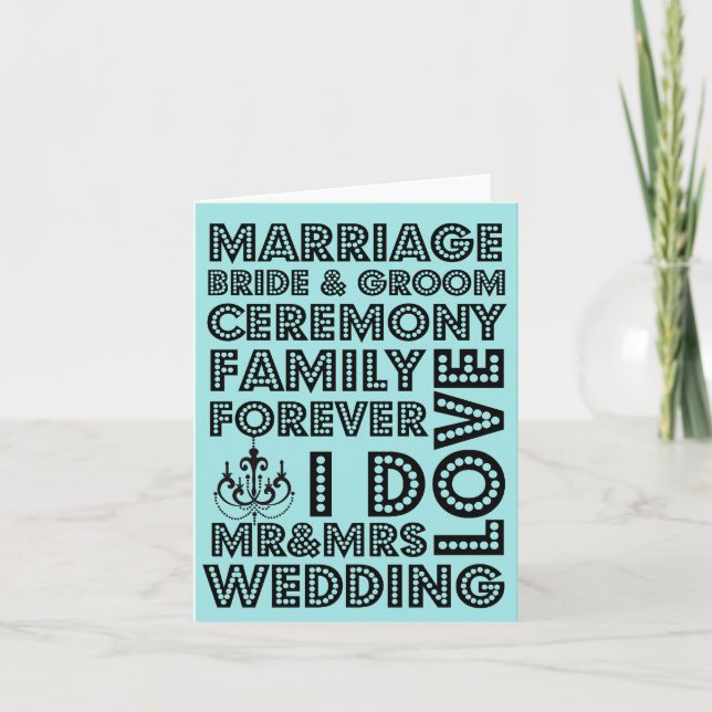 Vegas Style Wedding Vielen Dank Anmerkungen Dankeskarte (Vorderseite)