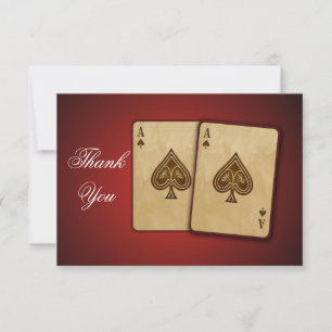 Vegas Theme Vielen Dank Card Standard 3,5 x 5 Dankeskarte