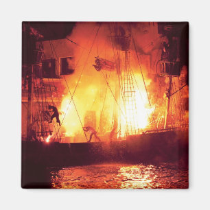 Vegas - Treasure Island - Explosion, Schiff verlas Magnet