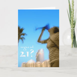 Vegas um 21? Geburtstagskarte Karte