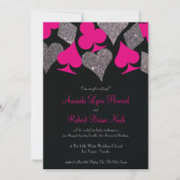 Vegas Wedding Black Hot Pink Silver Imitats Glitze