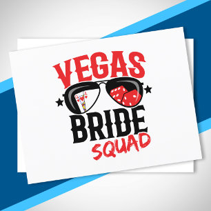 Vegas Wedding Bride Squad Vegas Bachelorette Party Postkarte