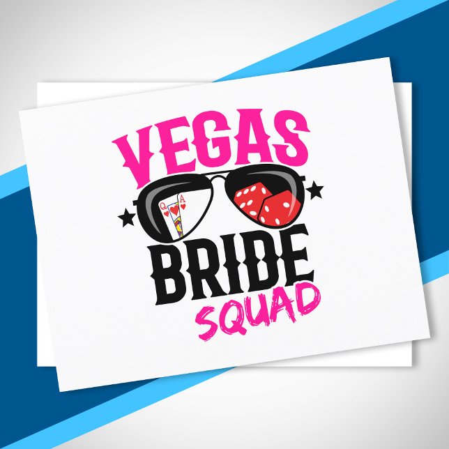 Vegas Wedding Bride Squad Vegas Bachelorette Party Postkarte (Von Creator hochgeladen)