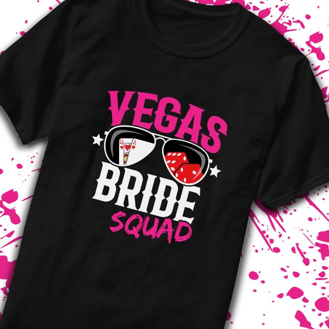 Vegas Wedding Bride Squad Vegas Bachelorette Party T-Shirt (Von Creator hochgeladen)