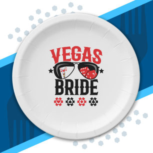 Vegas Wedding - Flansch - Vegas Bachelorette Party Pappteller