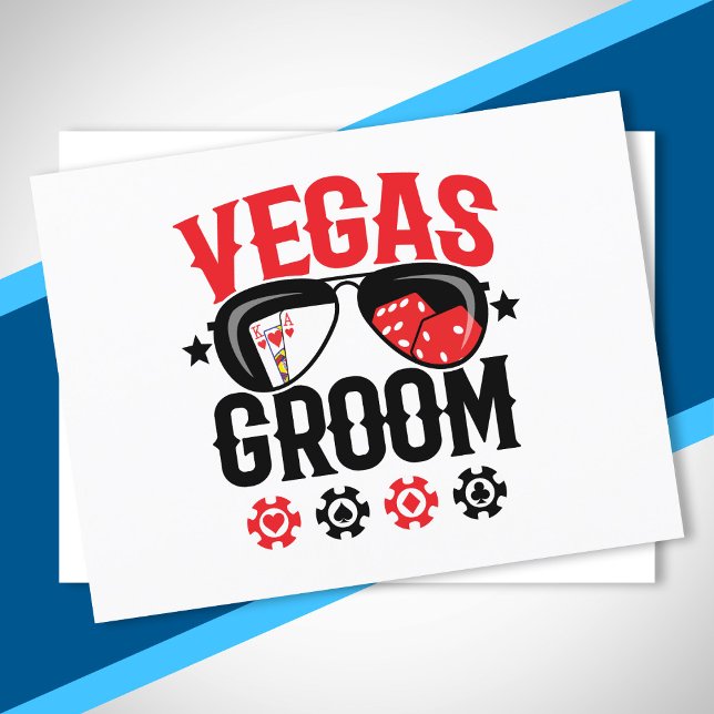 Vegas Wedding - Groom - Vegas Bachelor Party Squad Postkarte (Von Creator hochgeladen)