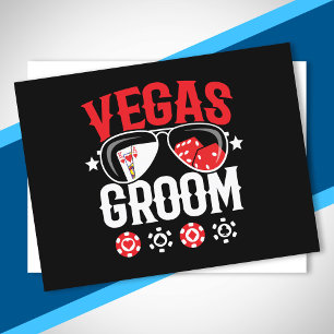 Vegas Wedding - Groom - Vegas Bachelor Party Squad Postkarte