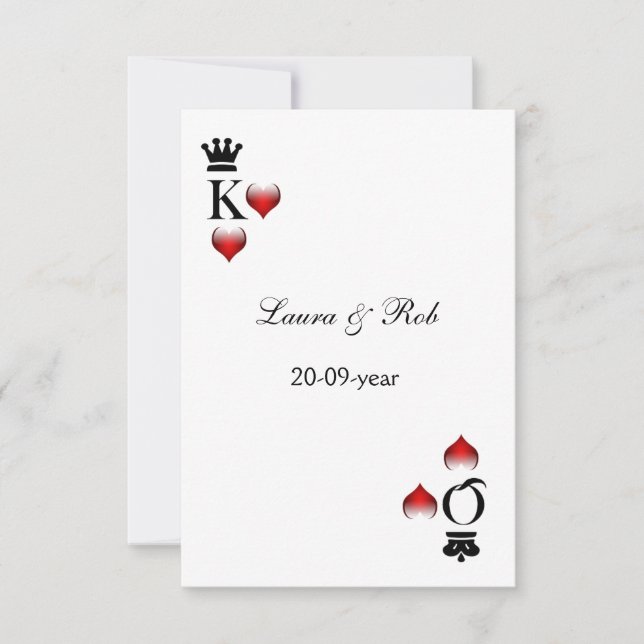 Vegas wedding rsvp karte (Vorderseite)