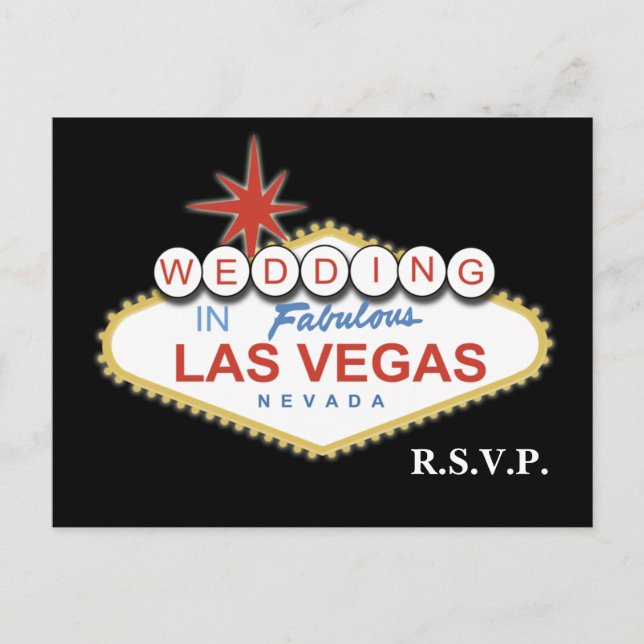 Vegas Wedding rsvp Karte (Vorderseite)
