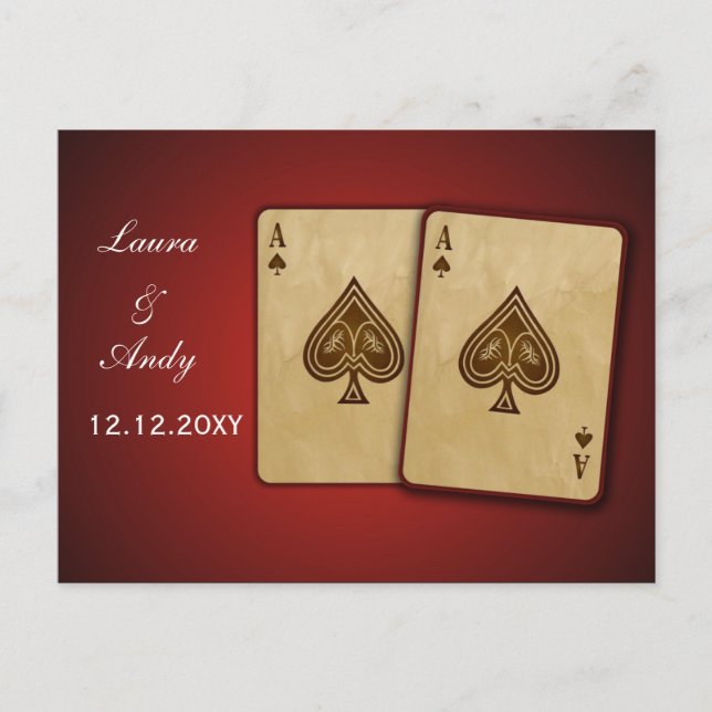 Vegas Wedding rsvp Karte (Vorderseite)