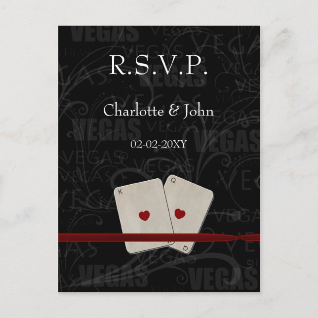 Vegas Wedding rsvp Karte (Vorderseite)