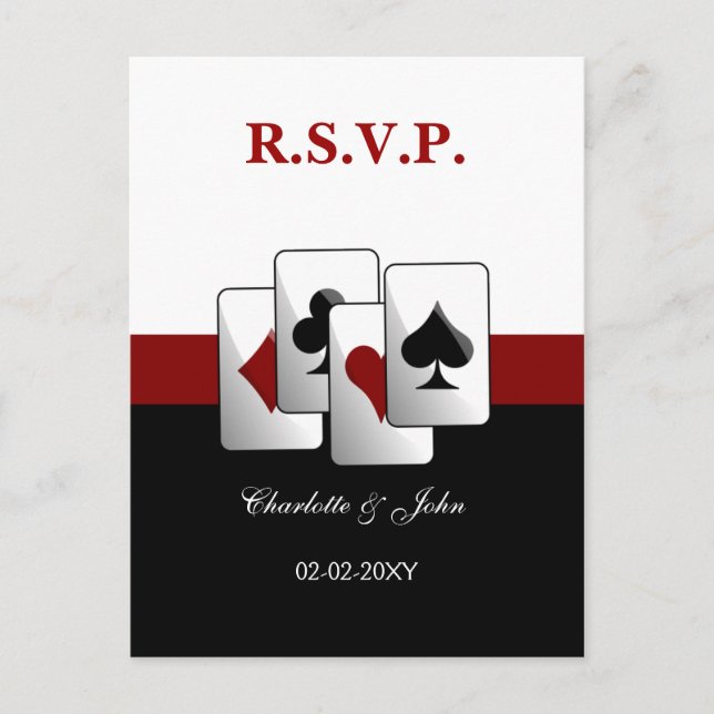 Vegas Wedding rsvp Karte (Vorderseite)