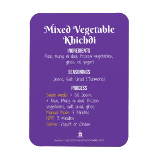 Vegemi Khichdi Recipe Magnet
