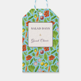 Vegetable Garden Gift Bag — Soft Teal Blue Geschenkanhänger