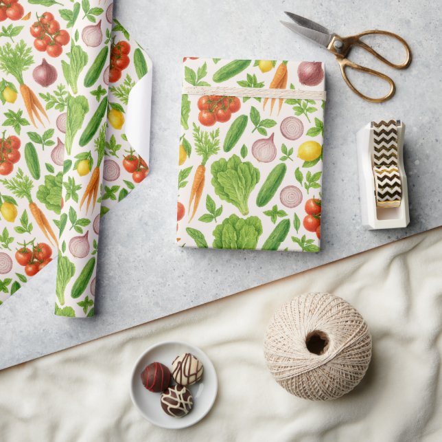 Vegetable Garden Wrapping Paper Geschenkpapier (Kunsthandwerk)