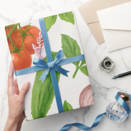 Vegetable Garden Wrapping Paper | Kitchen Gift Geschenkpapier
