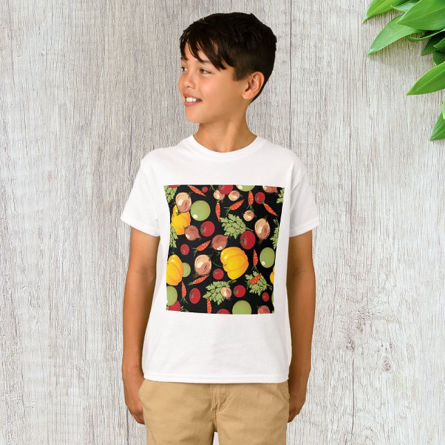 Vegetables Pattern T-Shirt (Von Creator hochgeladen)