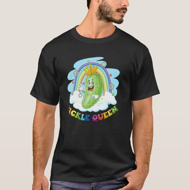 Vegetables Pickle Queen Vegetable  Rainbow World T-Shirt (Vorderseite)