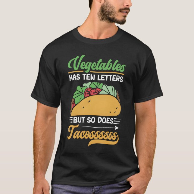 Vegetablesacos Letters Meican Food funny T-Shirt (Vorderseite)