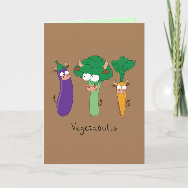 VegetaBULLS Gemüsebullen Wittling Grußkarte Karte (Vorderseite)