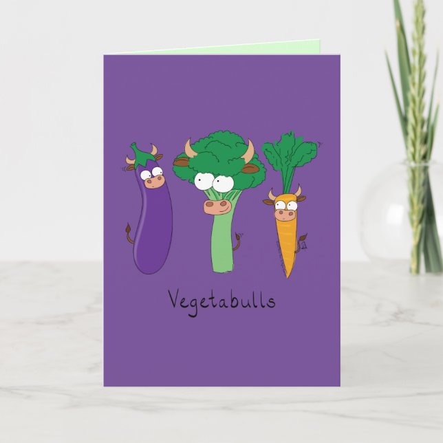 VegetaBULLS Gemüsebullen Wittling Grußkarte Karte (Vorderseite)