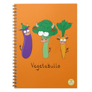 Vegetabulls Gemüsebullen Witziges Notebook Notizblock