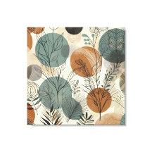 Vegetal Kunstvoll wandern mit erdigen Tönen und Ab