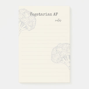 Vegetarian AF Notepad Post-it Klebezettel