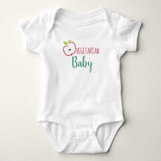 Vegetarian Baby Modern Design Strampler (Vorderseite)