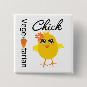 Vegetarian Chick Button