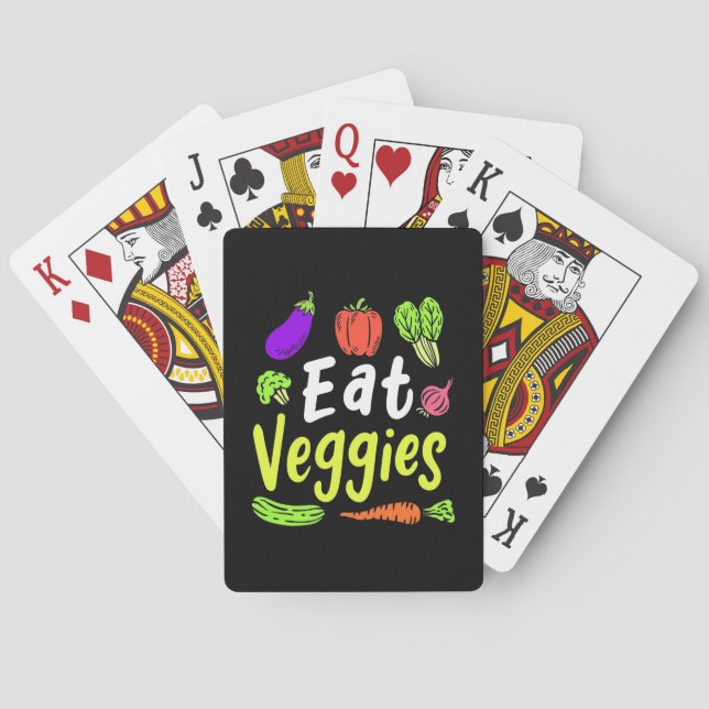 Vegetarian Eat Veggies Spielkarten (Rückseite)