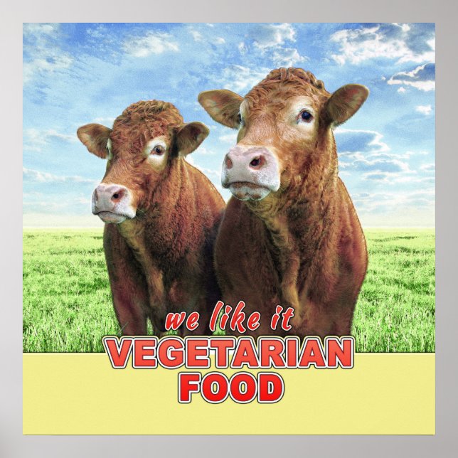 VEGETARIAN FOOD we like it Poster (Vorne)
