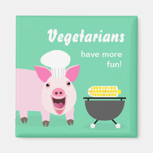 Vegetarian Pig Magnet