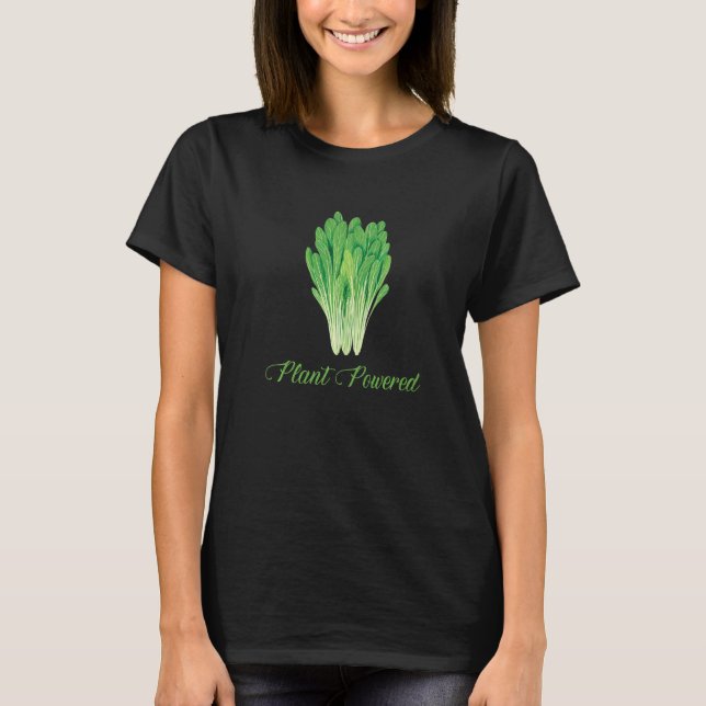 Vegetarian Plant Powered Green Chard Vegetable T-Shirt (Vorderseite)