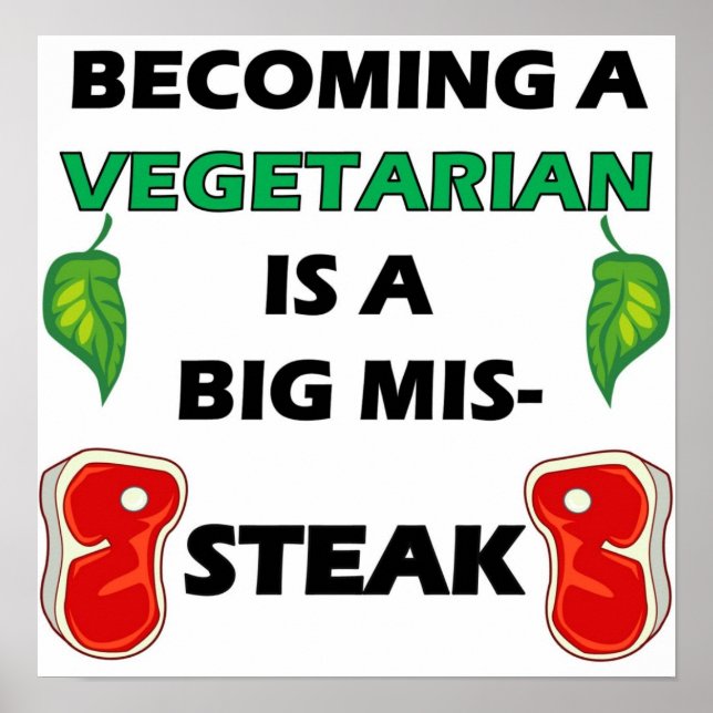 Vegetarian Steak Full Poster (Vorne)