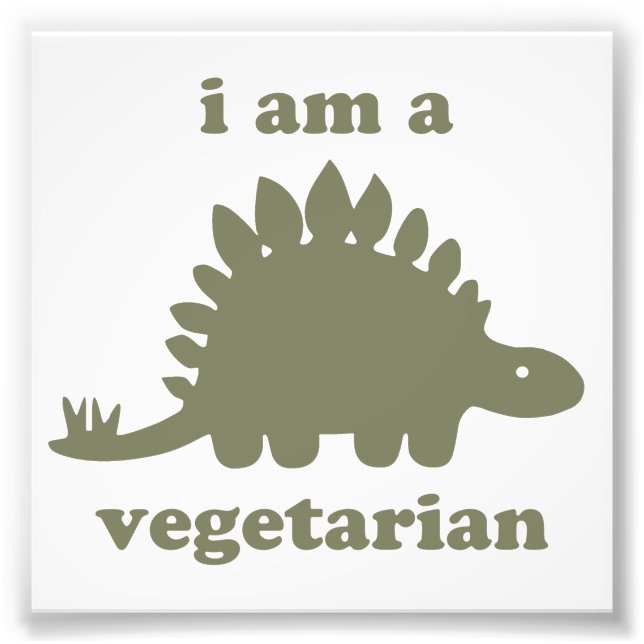 Vegetarian Stegosaurus Dinosaur - Grün Fotodruck (Vorne)