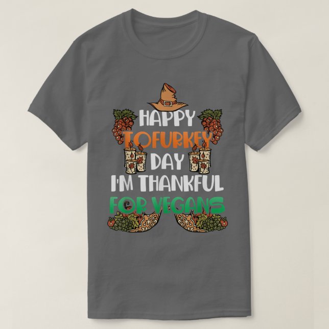 Vegetarian Thanksgiving Vegan Plant Tofu Lover  T-Shirt (Design vorne)