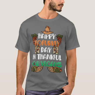 Vegetarian Thanksgiving Vegan Plant Tofu Lover  T-Shirt