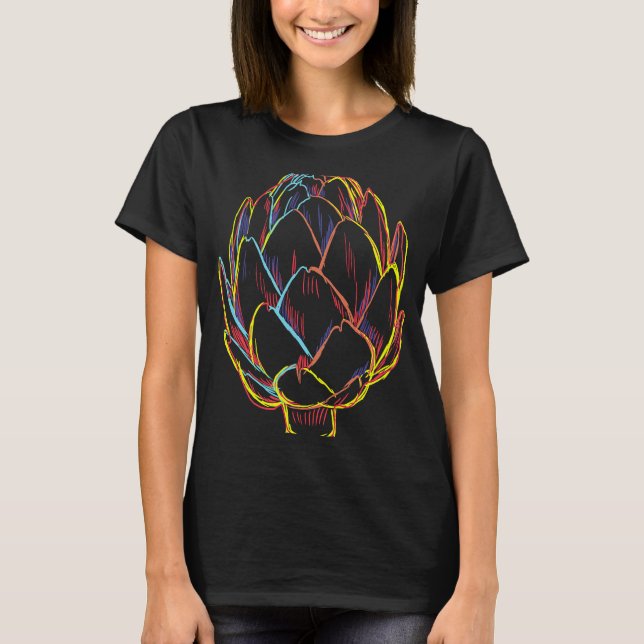 Vegetarian Vegetable Artichoke Vegan T-Shirt (Vorderseite)