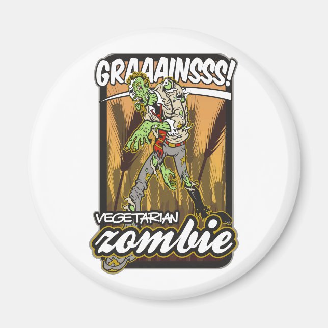 Vegetarian Zombie Magnet (Vorne)