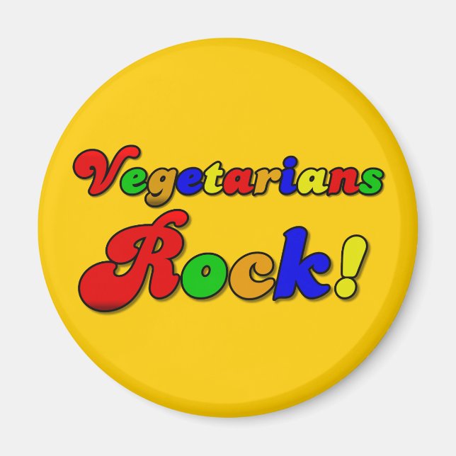 Vegetarians Rock Magnet (Vorne)